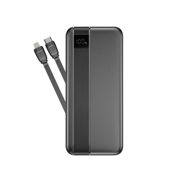 NovaNL DualCable Powerbank 20.000 mAh Zwart